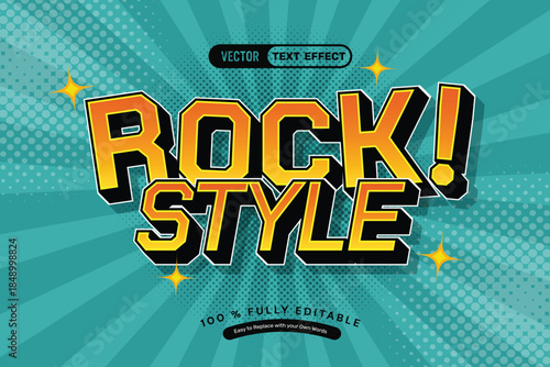 3D Rock Style Editable Text Effect