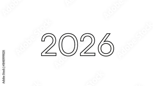 Numeric Precision: 2026 boldly presented, inviting contemplation of the coming year's prospects. 