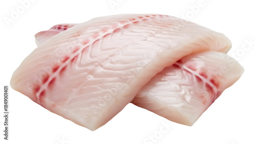 Slika na platnu Isolated raw fish fillet, ready to cook for a healthy meal, fresh and prepared f