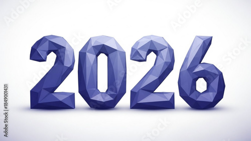 Year 2026: An eye-catching graphic featuring the year 2026 in a modern, geometric style, rendered in vibrant, blue hues, signifies future possibilities and digital innovation.