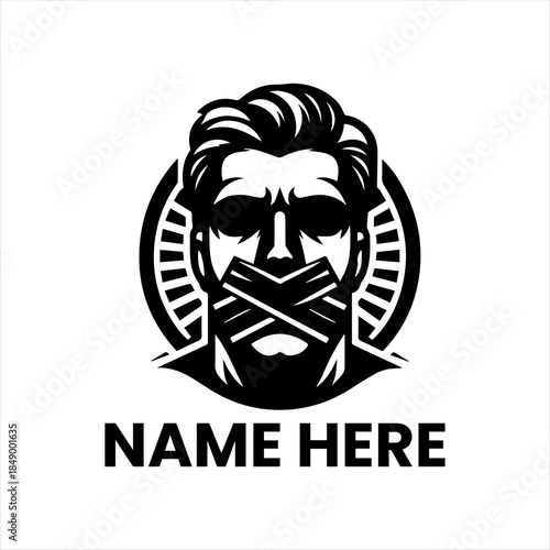 Silence Speaks Volumes Emblematic Artwork Depicting a Muzzled Figure Symbolizing Suppression and Unspoken Truths