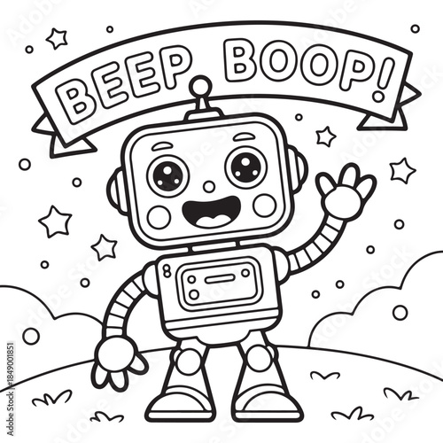 Happy robot celebration