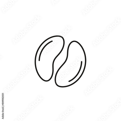 Minimalist Illustration of Coffee Beans for Food and Beverage Themes