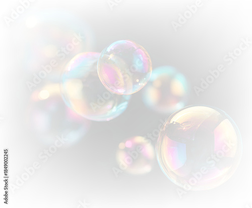 Transparent Soap Bubbles PNG Isolated Background