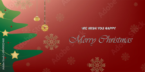 Merry Christmas 2025 and wish of a happy New Year  2026 beautiful card . Suit for bussines, banners