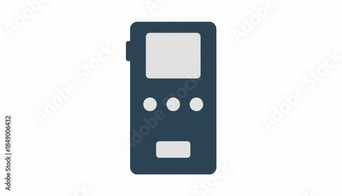 Retro pager icon vector illustration. Vintage beeper device symbol for communication concepts. Flat design graphic isolated on white background