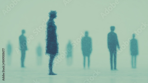 Lonely Virtual Profile in Digital Social Network Concept