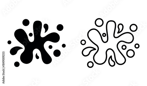 Minimalist Painting icon. Solid and line vector illustration.