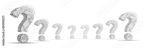 Question mark. 3d abstract vector illustration isolated on white background. Ask symbol. Help support, faq problem, education, confusion, think search concept illustration

