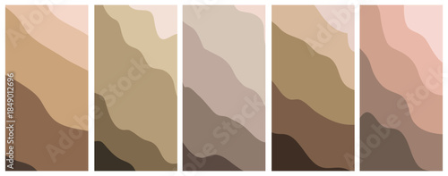 Abstract Color Swatches Representing Skin Tones and Earthy Hues.