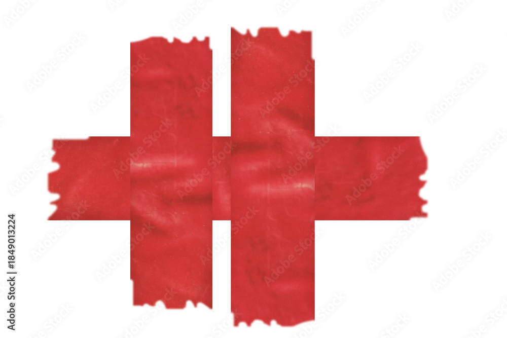 Fototapeta premium High quality visual of red masking tape providing a versatile element for creative digital collage work