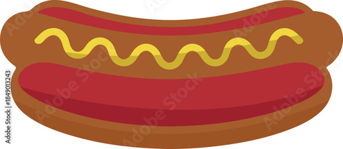 Hot dog cartoon illustration isolated on transparent background