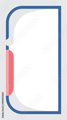 Abstract App Icon: A sleek, minimalist digital app icon design, evoking modernity and user-friendliness with its clean lines, bold colors and a sense of open access and seamless experience.