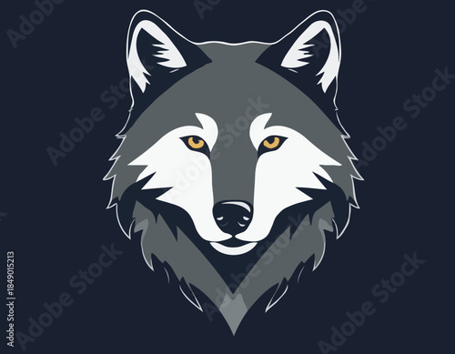 wolf head, animal illustration