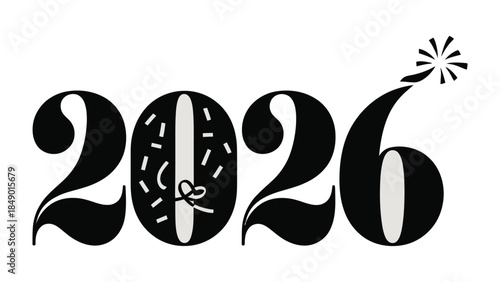 New Year Countdown 2026: A stylish and celebratory graphic featuring the number 2026, creatively designed to mark the beginning of a new year, symbolizing hope and anticipation for future events.
