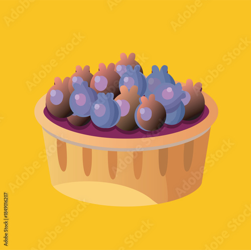 easter cake with easter eggs