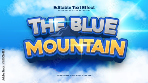The Blue Mountain Text Effect