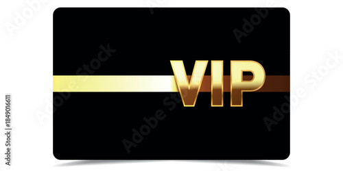 VIP gold card. Luxury texture template design. Vip ticket on black background for invitation, club, award, casino, certificate. Golden exclusive premium card.