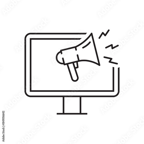 Digital Marketing Vector Outline Icon Design illustration. Shopping and E-Commerce Symbol on White background EPS 10 File