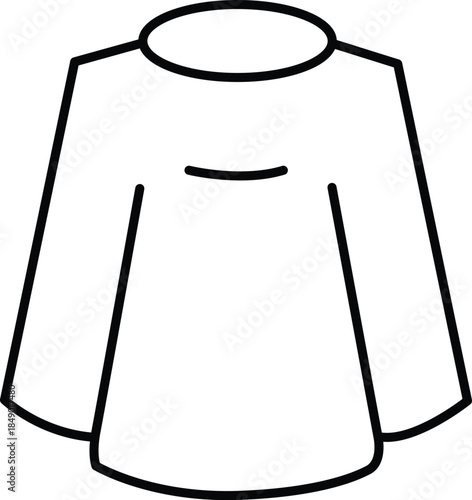 Simple round neck sweater Vector