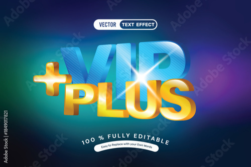 VIP Plus Member Text Effect