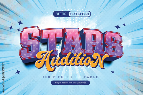 Star Audition Editable Text Effect