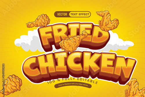 Fried Chicken Vector Text Effect