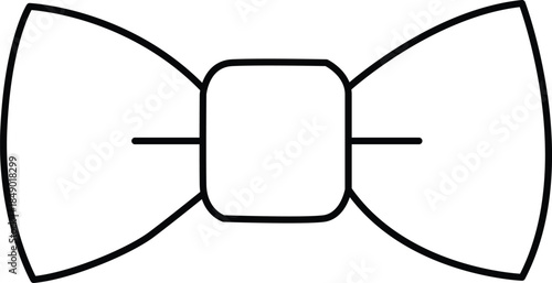 Simple bow tie outline Vector