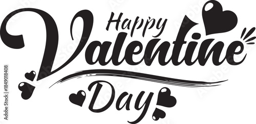 A happy valentins day design featuring a vector illustration and heart symbol creates a celebration of love for people around the world in this festive holiday art label