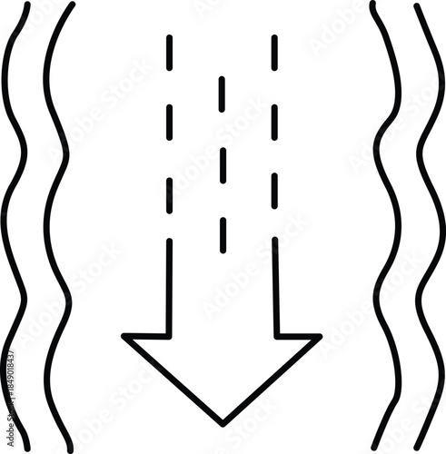 Rainfall with downward arrows Vector