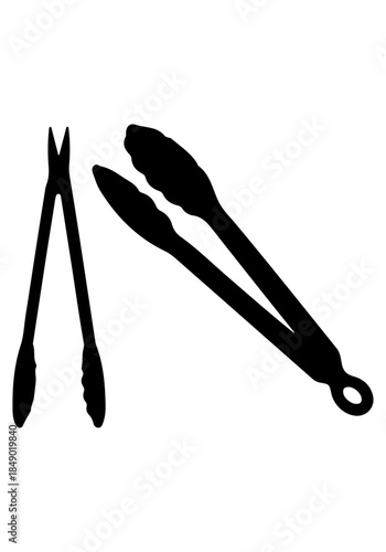 Tongs vector, vector of kitchen tongs, tongs creative vector art, vector of tongs illustration