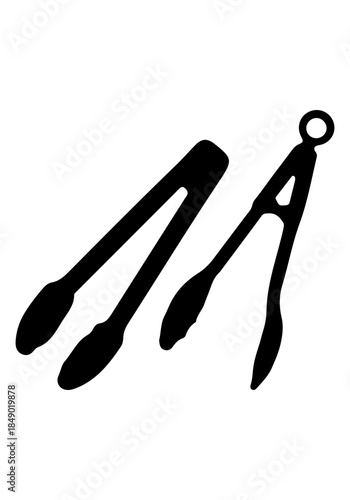 Tongs vector, vector of kitchen tongs, tongs creative vector art, vector of tongs illustration