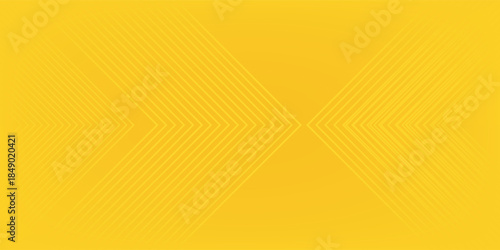 Abstract yellow gradient arrow shape overlay layer background with arrow pattern and shadow. Modern graphic element. Suit for poster, brochure, banner, business, cover, web, flyer. Vector illustration