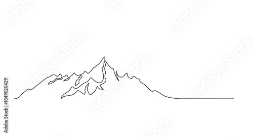Mountain range silhouette Vector