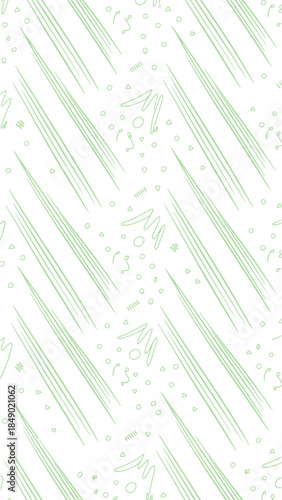 Elegant Green Lines Pattern: A stylish and refreshing seamless pattern design, featuring delicate diagonal green lines gracefully arranged on a light background. Embodying simplicity and modern flair.