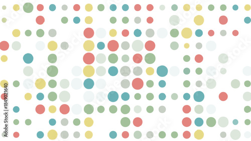 Wallpaper Mural Retro Polka Dot Geometric Background Texture in Muted Pastel Tones Torontodigital.ca