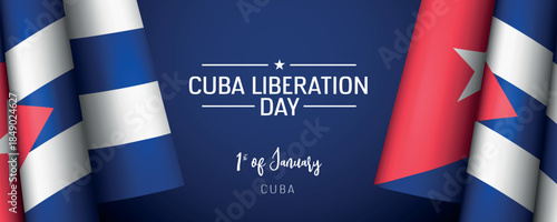 Cuba constitution day vector banner, greeting card