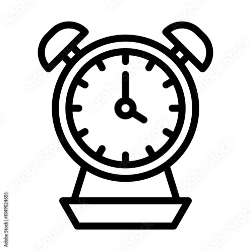Alarm clock line icon
