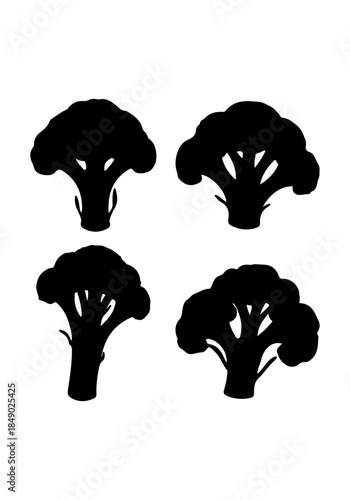 Broccoli vector, broccoli creative art, broccoli silhouettes, broccoli vector design isolated