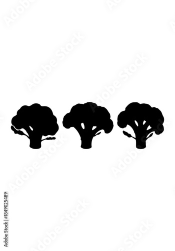 Broccoli vector, broccoli creative art, broccoli silhouettes, broccoli vector design isolated