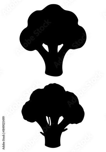 Broccoli vector, broccoli creative art, broccoli silhouettes, broccoli vector design isolated