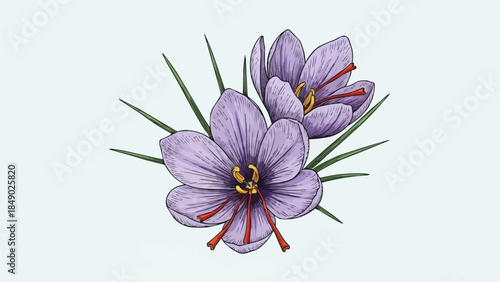 violet flower isolated on white