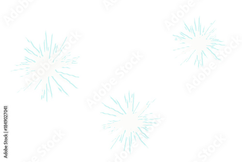 Radian stars. On isolated transparent background.