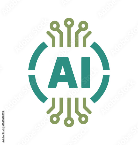 Artificial Intelligence Circuit Board Logo