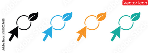 Eco friendly cycle icons with arrows and leaves, icon thumbs up gesture within circular frame paired with green leaf symbolizing positive recommendation approval 