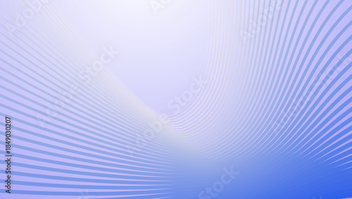 A flowing abstract background with curved blue and purple lines creating a dynamic, striped pattern.