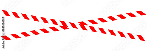 White and red striped caution tape