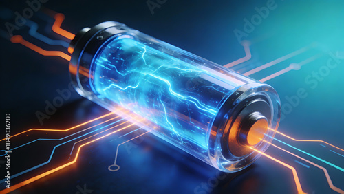 High - tech battery with energy flow