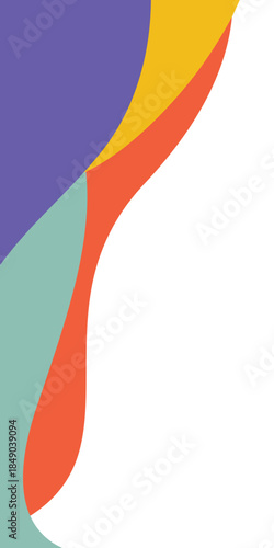 Modern purple orange geometric business banner design. creative banner design with wave shapes and lines for template. Colorful horizontal banner. Eps10 vector