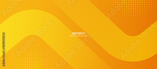 Orange and yellow abstract background. Minimal pattern. Vibrant gradient geometric lines. Modern design.